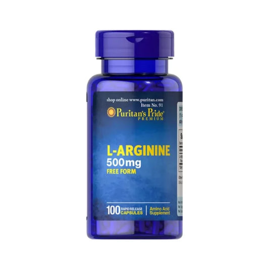Puritan’s Pride L-Arginine 500 mg – 100 Capsules