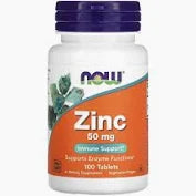 Now Foods Zinc, 50 mg, 100 Tablets