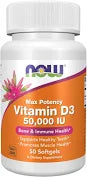 NOW Foods Vitamin D-3 50,000 IU – 50 Softgels